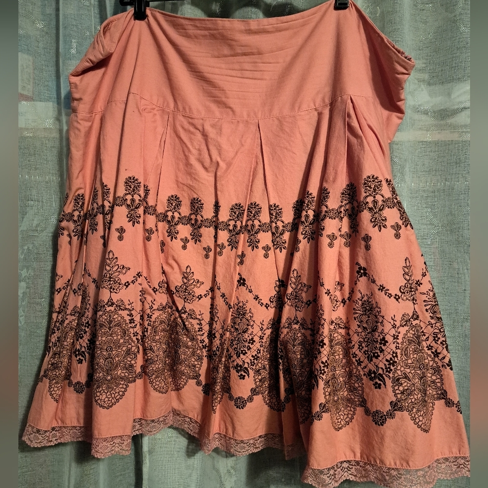 Apt. 9 salmon coral pink skirt 24 knee-length